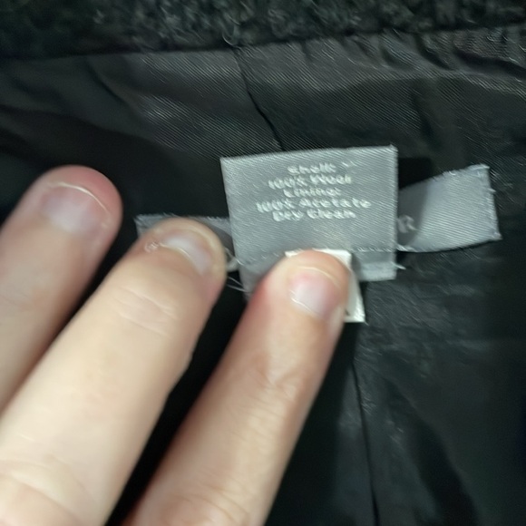 Ann Taylor 100% Wool Like New Black Blazer Jacket 3/4 Bishop Sleeves Size 12 - Picture 10 of 10